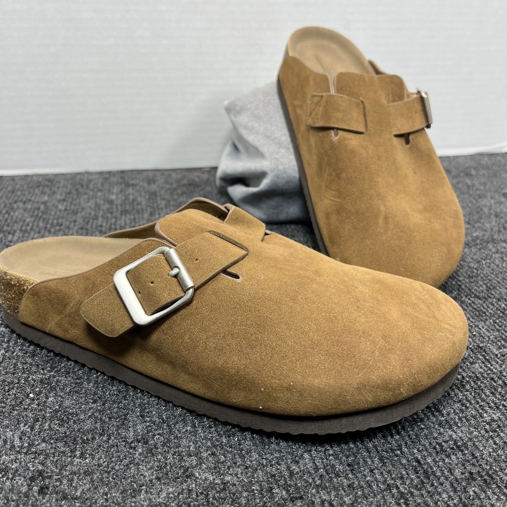 Women's Betsy Clog Mule Flats - Universal Thread Cognac 7 Slip On Comfort Buckle